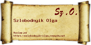 Szlobodnyik Olga névjegykártya